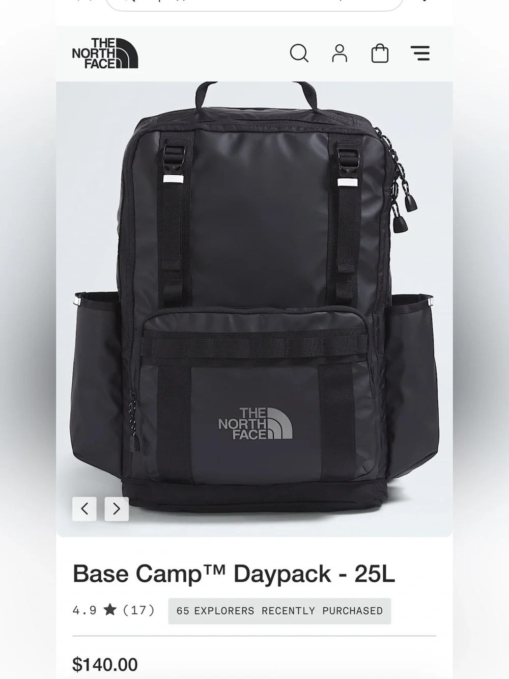 NWT    The North Face Base Camp Daypack 25L - Black